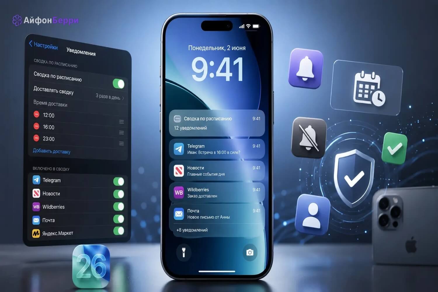 Как настроить уведомления на iPhone в iOS 26 и не отвлекаться на лишнее