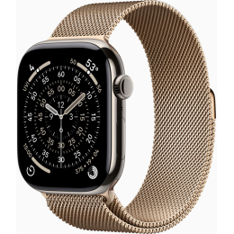 Apple Watch Series 11 Titanium 42 mm GPS Gold Titanium Milanese Loop