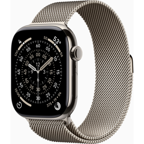 Apple Watch Series 11 Titanium 46 mm GPS Natural Titanium Milanese Loop