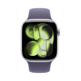 Apple Watch Series 11 Aluminium 46 mm GPS Silver Aluminium Sport Band Purple Fog