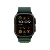 Apple Watch Ultra 2 49 mm GPS + Cellular Black Titanium Alpine Loop Green
