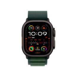 Apple Watch Ultra 2 49 mm GPS + Cellular Black Titanium Alpine Loop Green