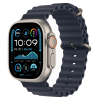 Apple Watch Ultra 2 49 mm GPS + Cellular Natural Titanium Ocean Band Blue
