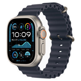 Apple Watch Ultra 2 49 mm GPS + Cellular Natural Titanium Ocean Band Blue