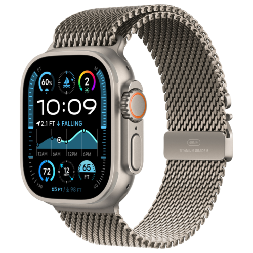 Apple Watch Ultra 2 49 mm GPS + Cellular Natural Titanium Titanium Milanese Loop
