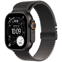 Apple Watch Ultra 3 49 mm GPS + Cellular Black Titanium Titanium Milanese Loop