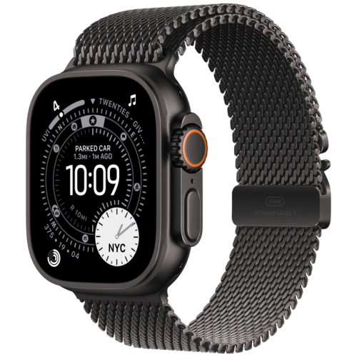 Apple Watch Ultra 3 49 mm GPS + Cellular Black Titanium Titanium Milanese Loop