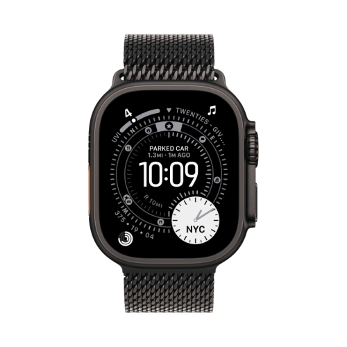 Apple Watch Ultra 3 49 mm GPS + Cellular Black Titanium Titanium Milanese Loop